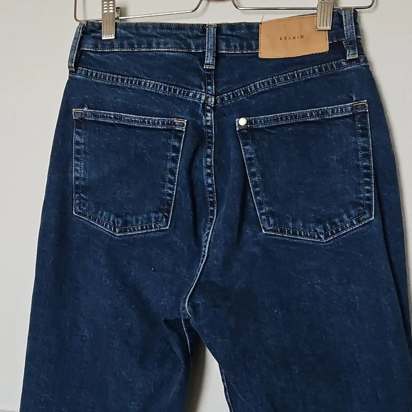 H&M Mom Jeans Ultra High Waist &Denim Blue 4 Button Fly - Picture 5 of 13